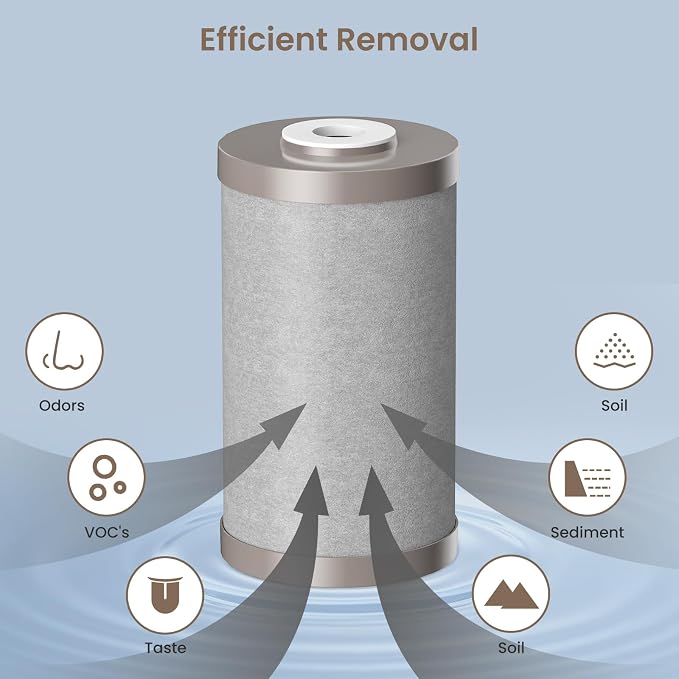 Fortitude V2 Series Sediment/Carbon/Zinc Triple Purpose Replacement Filter Compatible with the Aquasure Fortitude V2 Series Filtration System (AS-FS-25SCZ) (AS-WHF Series) (AS-HS Series) 2 Pack