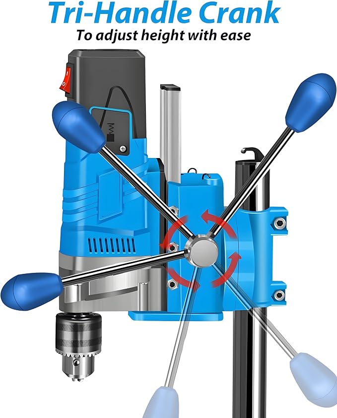 Mini Drill Press, 6 Speed 1200W Electric Benchtop Drill Press Machine, 90° Rotating, Vise, 1.5-13mm Chuck for Workshop Craftsman Drilling Grinding Polishing Wood Plastic Metal