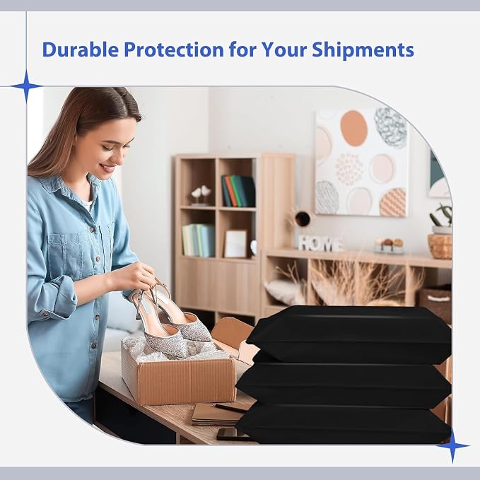 Fuxury 600 Pack 17.7x22" Black Large Poly Mailers Bulk,Waterproof Mailing Envelopes for Clothing,XL Strong Adhesive Self Seal Poly Shipping Bags for Postage Return Books Small Business