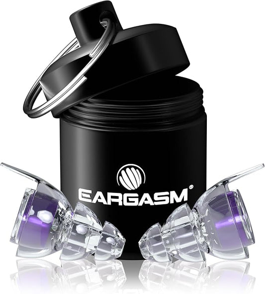 Eargasm High Fidelity Hyperviolet Purple Earplugs for Concerts, Festivals, Musicians, DJs, Night-Life, Motorcycle Hearing Protection - Reusable Ear Plugs for High Fidelity Noise Reduction up to 21 dB