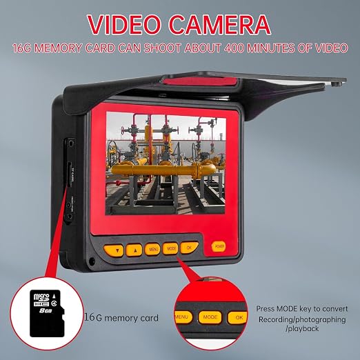 Sewer Drain Camera 100FT,JQKJCAM 23MM Plumbing Sewer Line Inspection Camera | 0.9'' Waterproof Snake camera with 12 Light,4.3'' 16GB DVR Screen,8500mAh Battery,Meter Counter,3.5'' Roller for Pipes