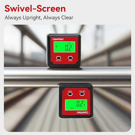 GemRed 82412 Digital Angle Gauge (Green Backlight)