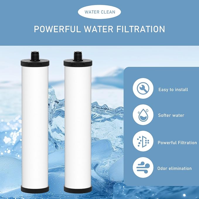 FRX02 W9223021 UltraCarb Ceramic Water Filter Candle, Compatible with Franke 02 FRX-02 FRX02 FR9455 and FRX-01 for Filterflow and Triflow Systems, 2 Pack