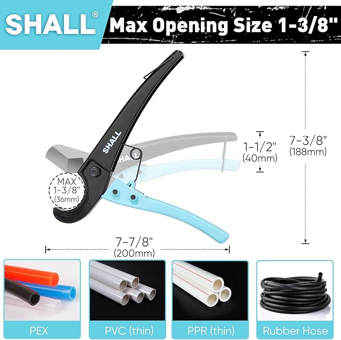 SHALL 2-1/2'' PVC Pipe Cutter & PEX Pipe Cutter Set