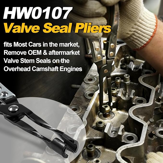 36050 Valve Keeper Remover and Installer Kit & HW0107 Valve Seal Pliers Valve Stem Seal Removal Tool Valve Spring Compressor for Toyota Four Cylinder & for Chrysler New World Engines (36050 & HW0107)