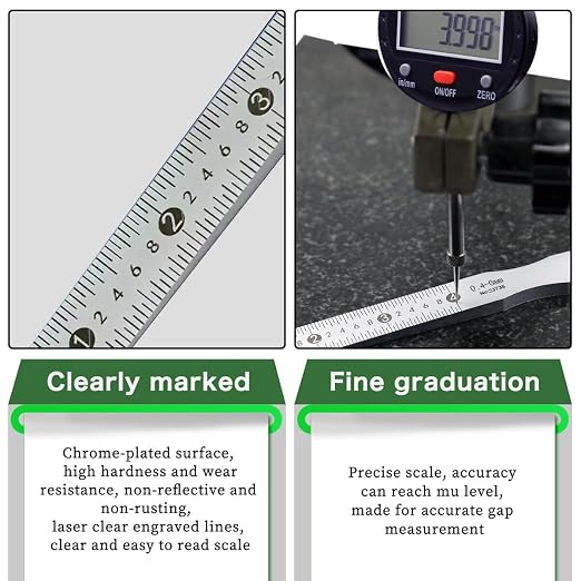 Thickness Gauge Taper Gauge Welding Wedge Feeler Gauge Gap Feeler Wedge Gauge Measurement Tool (0.4-6mm)