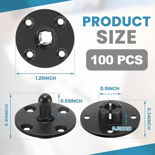 Moxweyeni 100 Pcs Fasteners for Panels Mounting Clips Ship Panel Fasteners on Boats, Rvs, Ship, Wall Panelsand Access Upholstery Clips, Weight Capacity 15lb