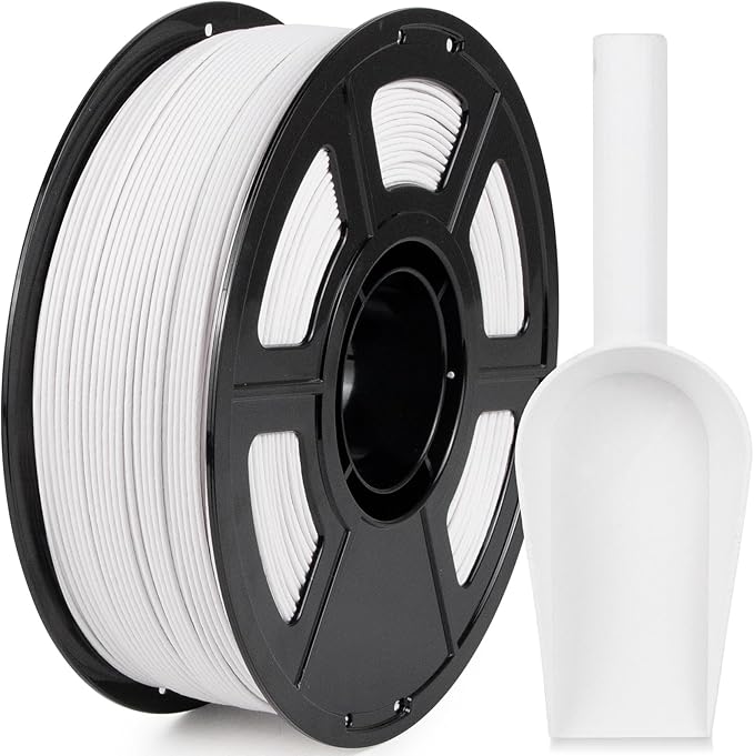 IEMAI Glass Fiber ABS Filament 1.75mm Matte White 1kg, ABS-GF 3D Printer Filament with High Stiffness, Heat & Chemical Resistant, Dimensional Stability & Low Warpage