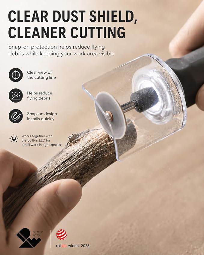 HOTO 35-in-1 Cordless Rotary Tool Kit, Strong Motor, 25000RPM 5 Variable Speed Powerful Engraving Pen, LED Light, Ideal for 3D Printing Sanding, Polishing, Drilling, Carving, Cutting DIY Crafts