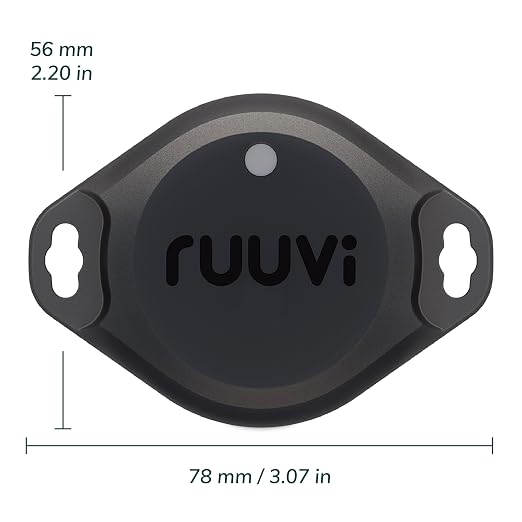RuuviTag Pro 3in1 Wireless Bluetooth Temperature (°C/°F), Air Humidity and Motion Sensor. Alerts & History. Free Android/iOS apps. Integrates with Victron, Homey, and Home Assistant. Made in Europe.
