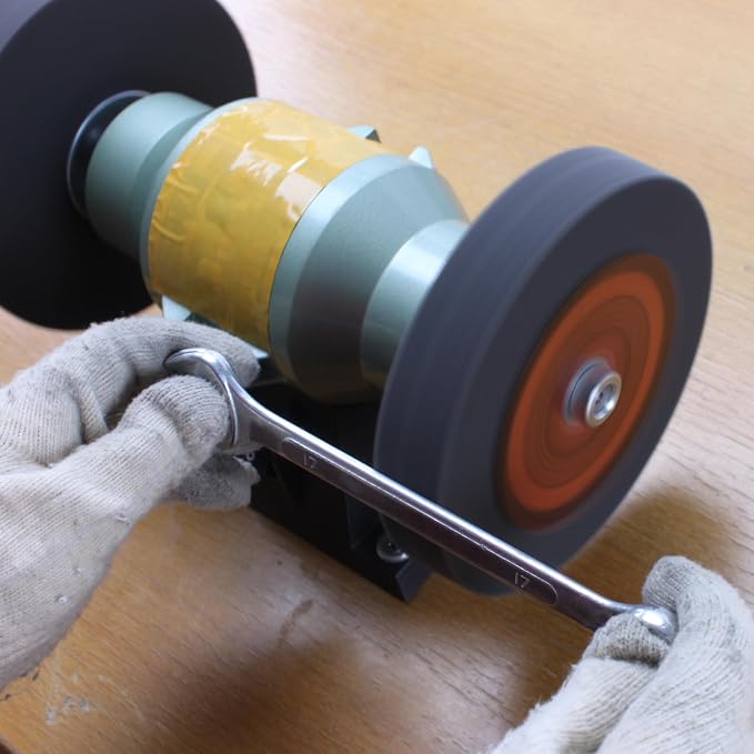 Deburring Wheels Nylon Fiber Buffing Wheel 6 inch 9P Hardness 5 pcs. Polishing Stainless Steel, etc. Silicon Carbide Abrasive. For Bench Grinder Polishing Machine. 1/2 inch Arbor, 180 Grit
