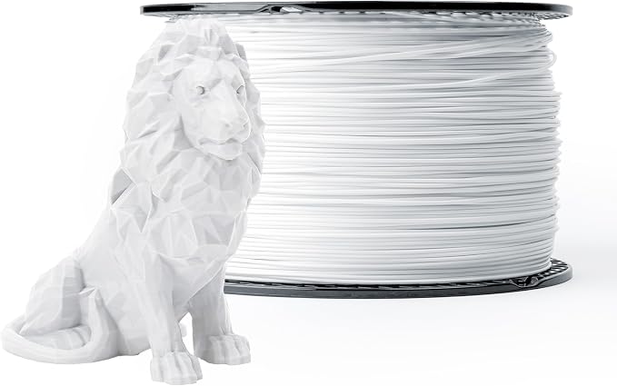 Prusament Premium PLA Pristine White 1.75mm 2kg 3D Printer Filament | PLA filament with ±0.02 mm precision, low warping, and reliable, tangle-free printing for beginners and professionals.
