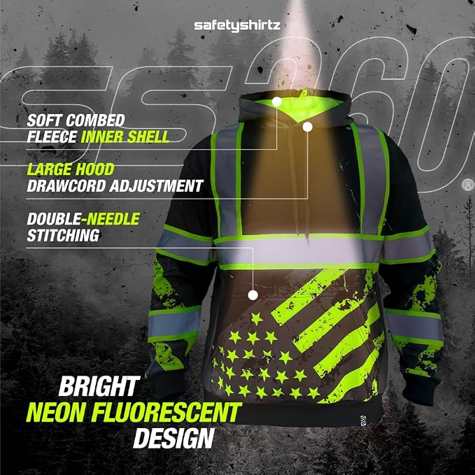 SafetyShirtz SS360 ANSI Class 3 Type R Graphic Hoodie