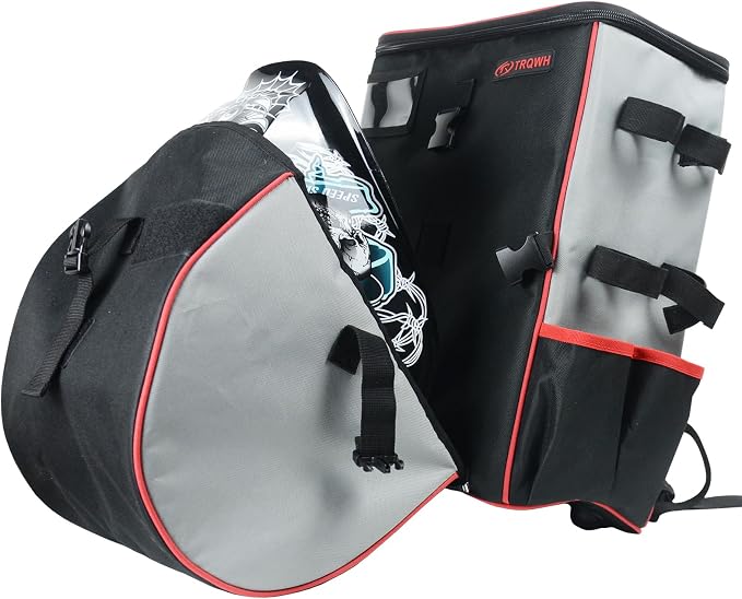 TRQWH Panoramic 180° Large Viewing Welding Helmet Auto Darkening with Side View & Large Capacity Welding Backpack for Men