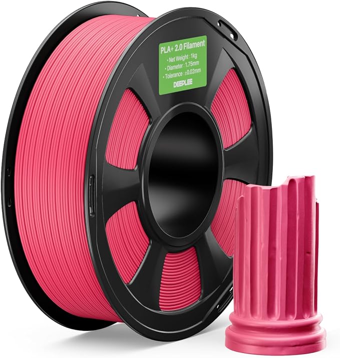 PLA+ 2.0 Filament 1.75mm, Stronger Toughness 3D Printer Filament, Hot Pink 1KG, Upgrade PLA Plus 3D Printer Filament, High Speed PLA+ Filament for Most FDM 3D Drucker