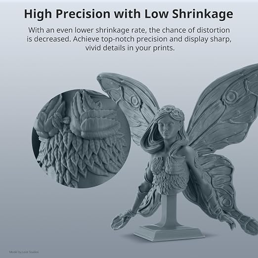 ANYCUBIC 3D Printer Resin, ABS-Like Resin Pro 2 with Enhanced Strength and Toughness, Performance far Superior to ABS-Like, Low Odor, Wide Compatible for All Resin 3D Printers (HD Grey, 1kg)
