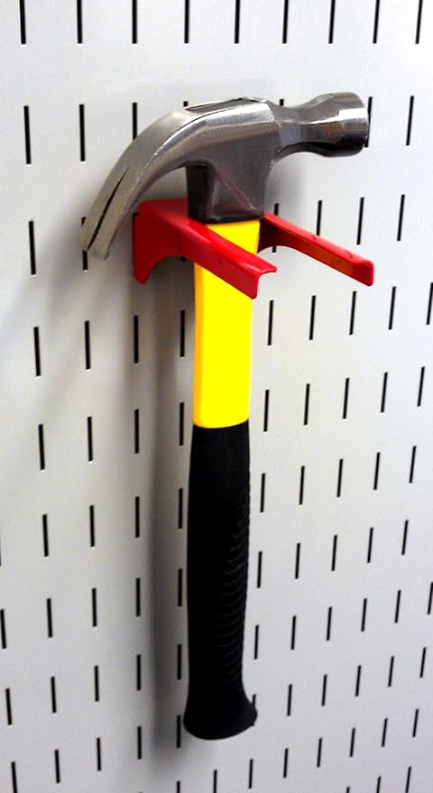 Wall Control KT-400-WRK R Slotted Tool Board Workstation Accessory Kit Pegboard Only, Red (Pack of 3)