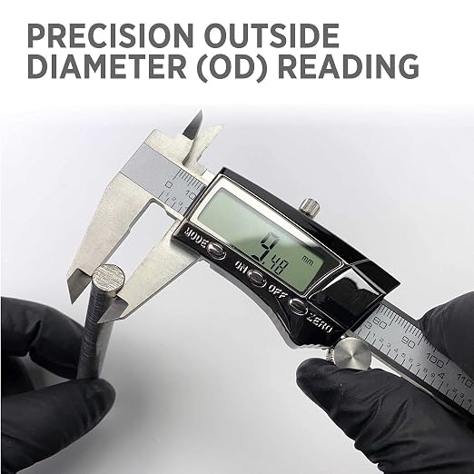General Tools Digital Caliper #147 - 6" Precision Measuring Tool - Stainless Steel Ruler