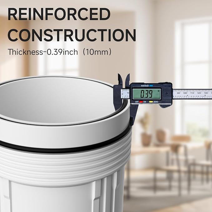 1 * 10 * 4.5 Whole House Water Filter Housing +5 * 5 Micron 10"x4.5" PP Sediment Filters for Well and City Water Combo
