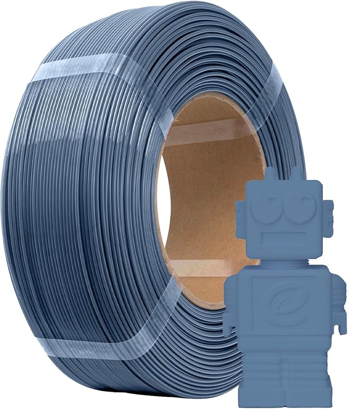 eSUN PLA Basic Refilament 1.75mm, 3D Printer Refill High Speed PLA for Fast Printing, 1KG Spoolless 3D Printing Filament for High Speed 3D Printers, Grey