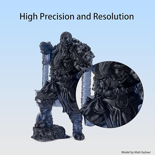 Siraya Tech Fast ABS-Like 3D Printer Resin 405nm UV-Curing Non-Brittle High Precision 3D Printing Liquid Standard Photopolymer Resin for LCD DLP 3D Printing 8K Capable (Smoky Black, 1kg)