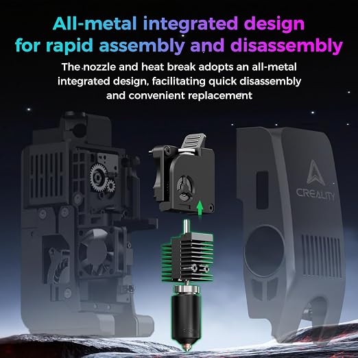 Creality K2 Pro Ceramic Heating Block Hotend Kit, Official Unicorn Quick Swap Nozzle Kit, 300°C High Temperature Resistant, Original All-Metal Integrated Design Kit for Creality K2 Pro 3D Printers