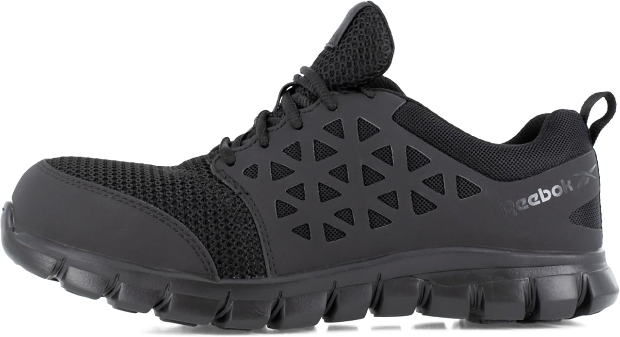 Reebok Mens Rb409 Sublite Cushion Work Safety Athletic Composite Toe Shoe Black