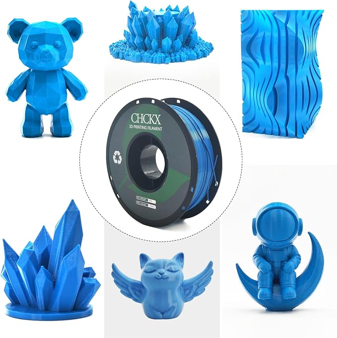 PETG 3D Printer Filament Bundle, 10Rolls,Dimensional Accuracy +/- 0.03 mm, 1kg Spool(2.2lbs), 1.75 mm Fit for Most 3D Printers,Black+White+Red+Green+Blue+Yellow+Skin+Coffee+Orange+Pink