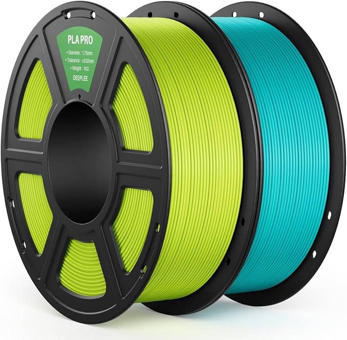 PLA PRO Filament 1.75mm, Stronger Toughness 3D Printer Filament, PLA Filament Dimensional Accuracy +/- 0.02 mm, Neatly Wound, Fits Most FDM 3D Printer, Green and Turquoise 2KG