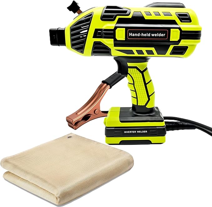 110V 120Amp Welding Machine Handheld Portable ARC Welder Gun & 4 x 6ft Fiberglass Welding Blanket Fireproof