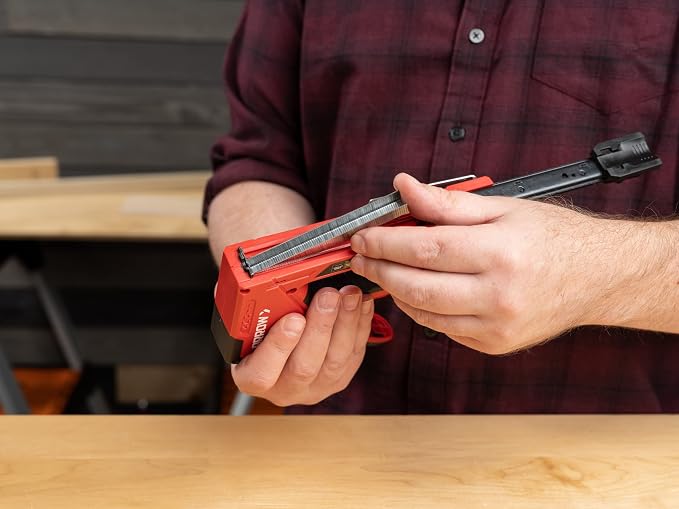 Arrow T501 5-in-1 Manual Staple & Nail Gun, Wire Stapler, and Brad Nailer for Wood, Upholstery, Construction, Insulation, Crafts, Fencing, and Cable, Black/Red (Pack of 4)