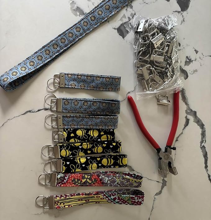 Glass Running Pliers, Key Fob Hardware Install, Stained Glass Work Tool,for Stained Glass, Tiles, Mosaic, Mirrors,Bottle, Fusing, Breaking 8-Inch