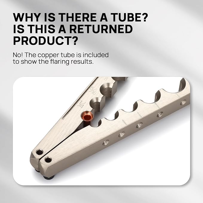 TURBRO HVAC Flaring Tool for 1/4’’ to 3/4’’ Pipes, Electric and Manual Flaring Tool, Compatible with Drills, Eccentric Cone Type for 45 Degree Single Flares, for Copper and Aluminum Pipes