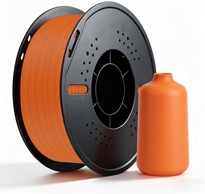 Kingroon Matte PLA Filament 1.75mm 3D Printer Filament Matte Filament 1kg Dimensional Accuracy +/- 0.02 mm (Matte Orange)