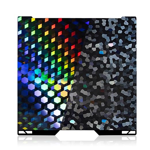 IdeaFormer-3D H2D H2S Holographic Build Plate for Bambu Lab 355x346mm, Smooth Rainbow PEG Bed Plate Flexible Spring Steel Sheet for Bambu Lab H2D H2S Combo 3D Printer Platform