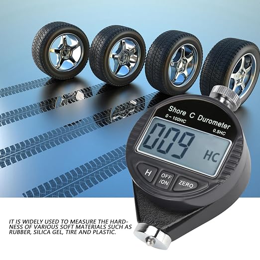 Hardness Tester Digital 100HD C Durometer Shore Rubber Hardness Tester LCD Display Meter