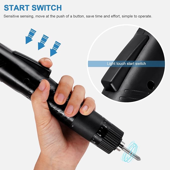 MXBAOHENG Electric Screwdriver Sets Torque Adjustable Drill Tool Applicable Batch Head 5mm 110-220V (101)
