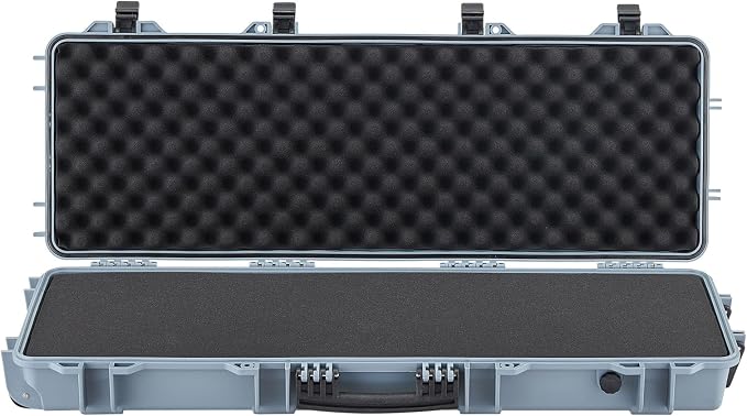 VEVOR Rifle Case, Rifle Hard Case with 4 Layers Fully-protective Foams, Lockable Hard Gun Case with Wheels, IP67 Waterproof & Crushproof, for Rifles or Shotguns
