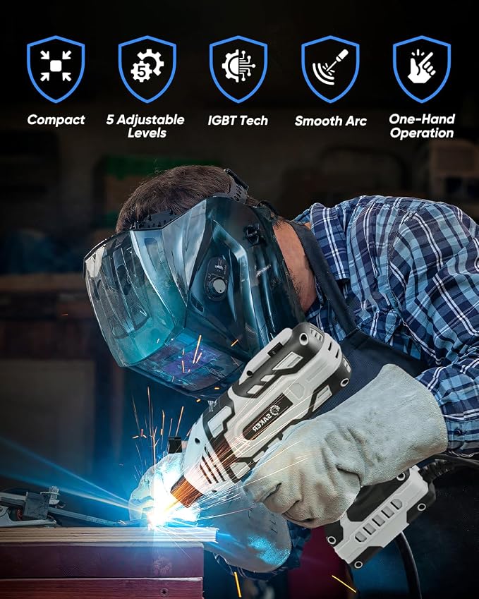Saker Portable Electric Welding Machine - Saker Auto Darkening Welding Helmet with LED Light