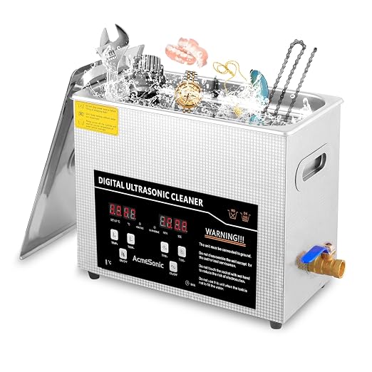 Digital Ultrasonic Cleaner 6L with Timer & Heater 40kHz SUS 304 Stainless Steel Lab Sonic Cleaner for Professional Tools,Metal Parts,Jewelry,Eyeglasses