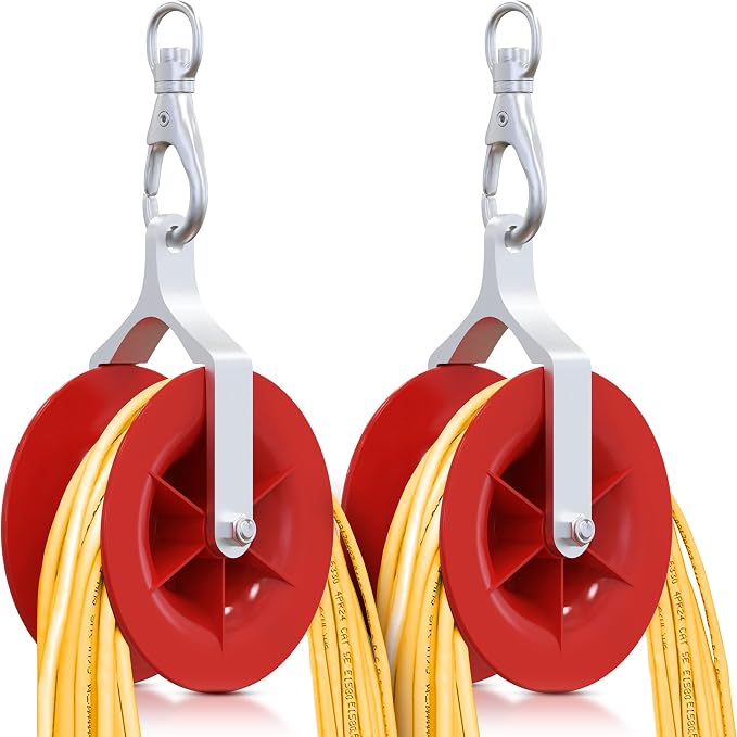 Pulling Pal - Low Voltage & Network Cable Installation Pulley. The Best Cat5e & 6, Coax, Fire Alarm, Access Control & Audio Cable Pulley for Low Voltage Wire Pulling & Safe Working – Assembled in USA