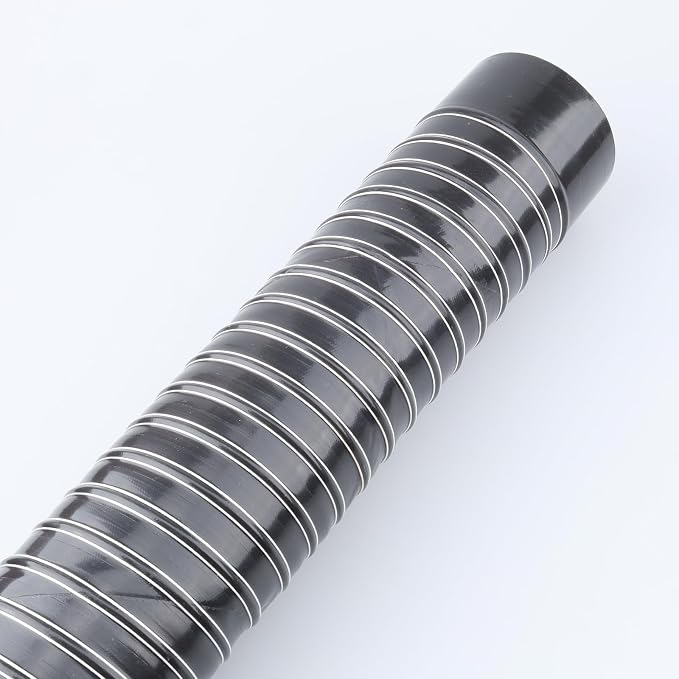 AC PERFORMANCE 4" ID Silicone Flexible Brake Cooling Air Ducting Induction Intake Pipe Hose with Cuff, Length 1 Meter (3.3 Feet), Black