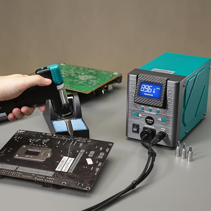 YIHUA 948D-I Desoldering Station 110W High Performance ESD-Safe with Temperature Control 716-896°F Adjustable, 3 Pre-set Channels, °C/°F Conversion, Auto Stand-by, Sleep Mode