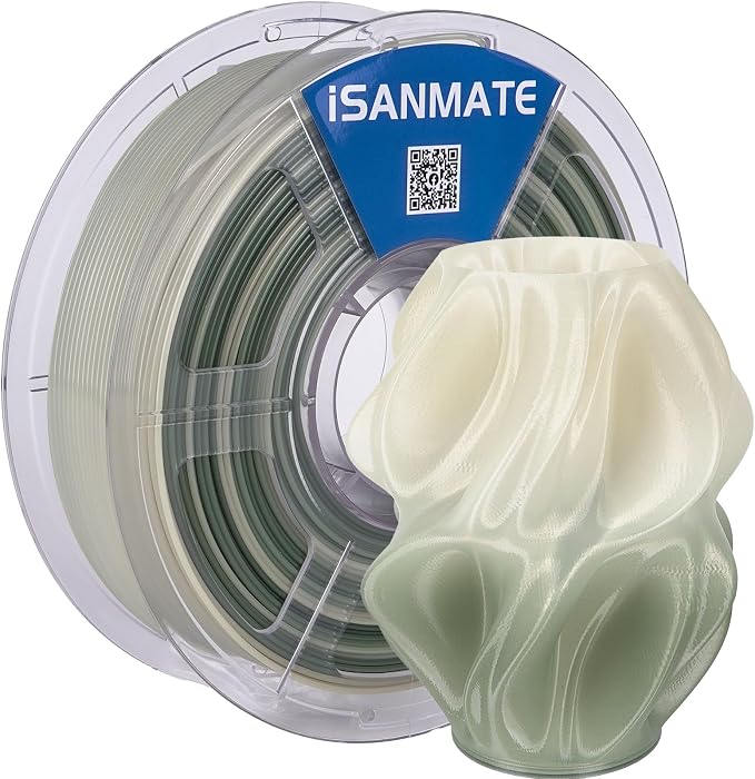 iSANMATE Gradient PETG Filament 1.75mm Translucent Dual Color High Speed Color Change 3D Printer Filament 50-400mm/s Specifically Designed for Lamps for Bambu Lab 3D Printers(Peaks)