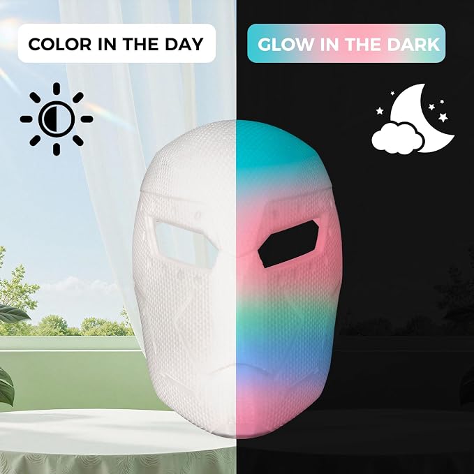 Comgrow 3D Printer Glow in The Dark Filament Gradient Multicolor Fast Change PLA 1kg (2.2 lbs) Spool 3D Printing Materials, Dimensional Accuracy +/- 0.03 mm, 1.75 mm, Glow Multicolored