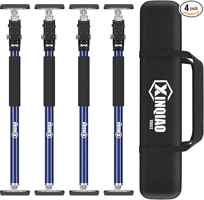 XINQIAO Cabinet Jacks for Installing Cabinets, Heavy Duty Third Hand Support System Adjusts from 27.6 in to 45.3 in, 4 PCS