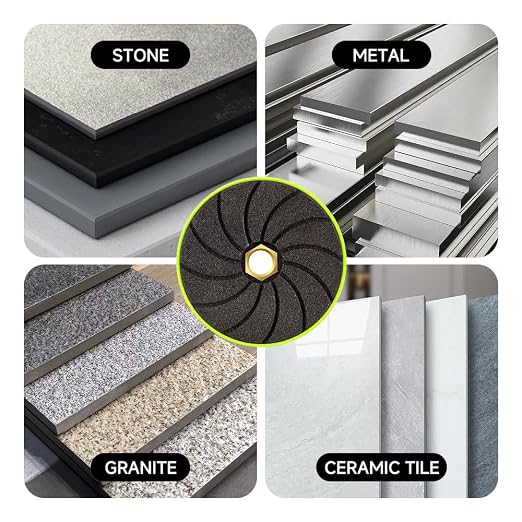 LOZLIN Diamond Polishing Pads, 3 Pack 4 Inch, for Tile, Marble and Granite, Chamfering, Edge Shaping, 50/100/200 Grit, Angle Grinder