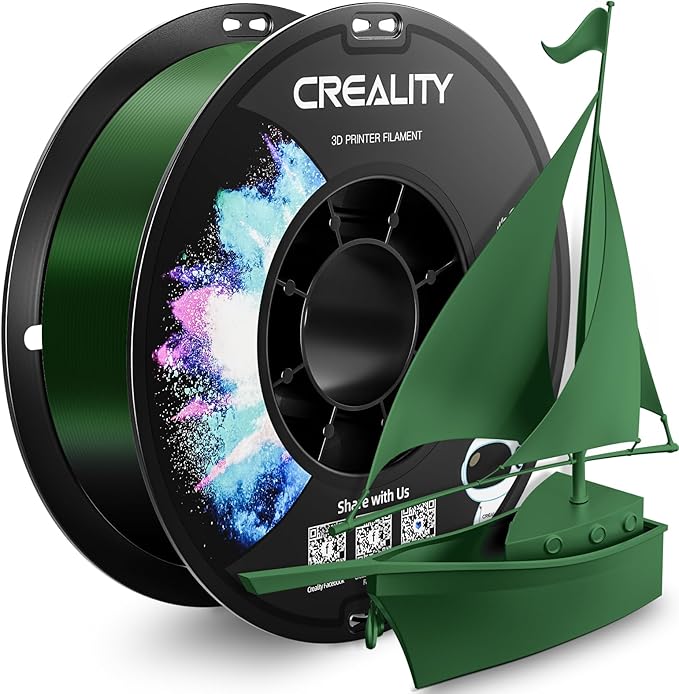 CREALITY PETG Filament 1.75mm 3D Printer Filament, 1kg (2.2lb) Neatly Wound Spool, Dimensional Accuracy ±0.03mm, Fit for Ender, Bambu Lab, Anycubic,ELEGOO FDM Printers, Army Green