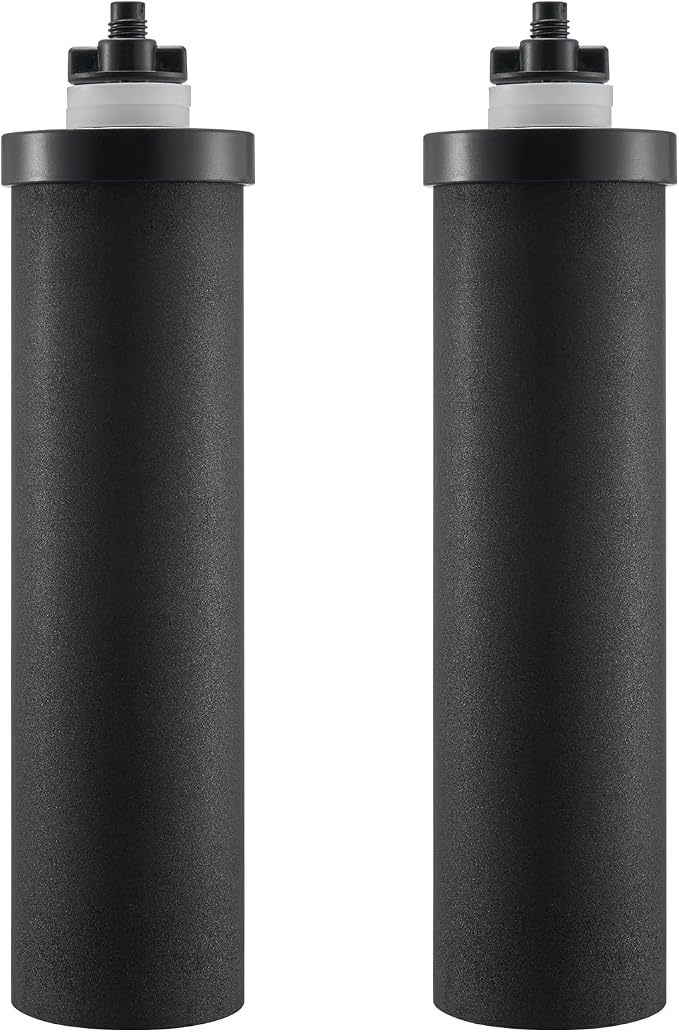 VEVOR Water Filters Replacement, Purification Elements, Activated Carbon Replacement Filters, Easy to Replace Water Filter, Gravity Water Filter System, Compatible with Most Brands, Pack of 2, Black