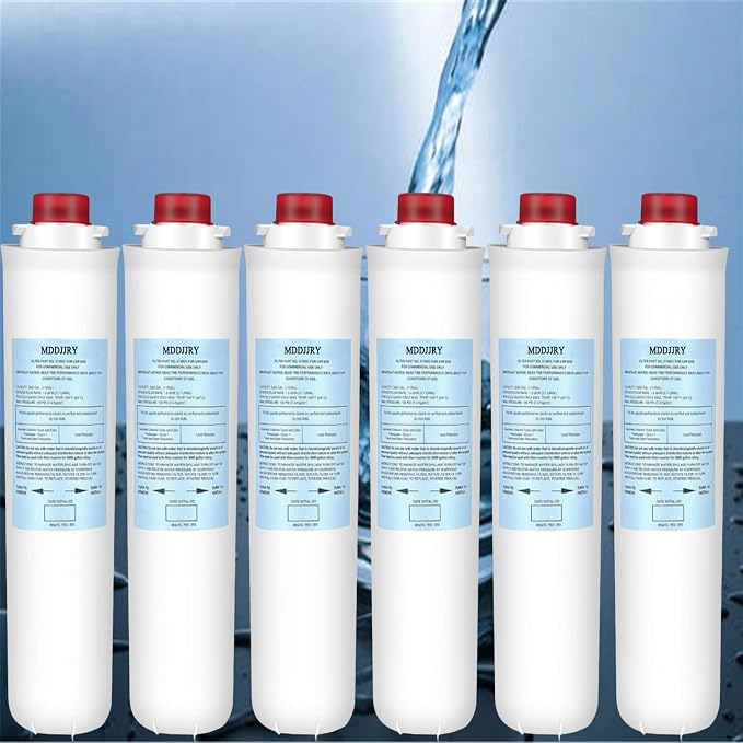 Upgrade elkay 51300c replacement filter for Elkay EWF3000 51300c Water Filter,Compatible with Ezh2o 51300c Filter Replacement Bottle Stations 3000 Gallon, (6 Packs-No Chip)